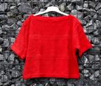 Pull rouge tricoté à la main pour dame de taille XL, Comme neuf, Taille 46/48 (XL) ou plus grande, Rouge, Enlèvement ou Envoi