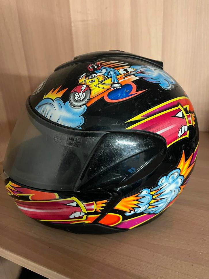 Cartoon motorhelm-XS ( zowel mnnen als vrouwen), Motoren, Kleding | Motorhelmen, Integraalhelm, XS, Ophalen of Verzenden