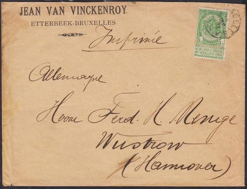 1907 - BELGIË - Comm. cover - Wapenschild [Y&T 83], Postzegels en Munten, Postzegels | Europa | België, Gestempeld, Frankeerzegel
