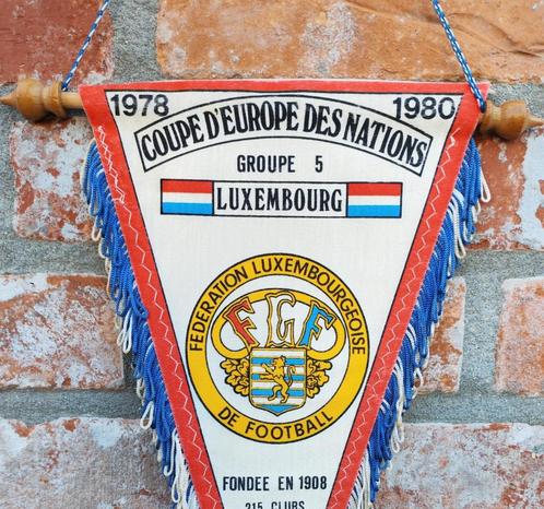 Luxemburg Luxembourg 1980 prachtige vintage vaandel fanion, Verzamelen, Sportartikelen en Voetbal, Zo goed als nieuw, Ophalen of Verzenden