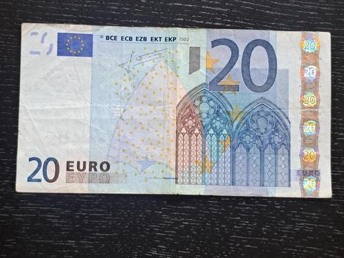 2002 Finlande 20 euros 1ere série Trichet code imprimé H006, Timbres & Monnaies, Billets de banque | Europe | Euros, Billets en vrac