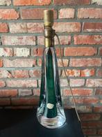Val Saint Lambert 50 cm kristallen lamp in smaragdgroen, Ophalen of Verzenden, Zo goed als nieuw, Glas, 50 tot 75 cm