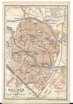 1910 - Mechelen stadsplannetje, Boeken, Atlassen en Landkaarten, Verzenden