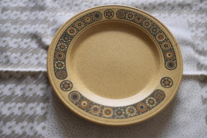 AUTHENTIEKE zes taartborden, vintage Engels, Antiek en Kunst, Curiosa en Brocante, Ophalen of Verzenden