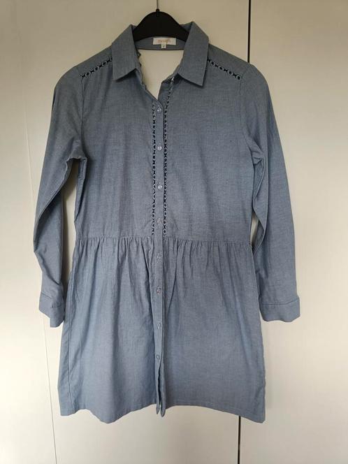 Grace & Mila - Blauwe jurk, Kleding | Dames, Jurken, Zo goed als nieuw, Maat 38/40 (M), Blauw, Boven de knie, Ophalen of Verzenden