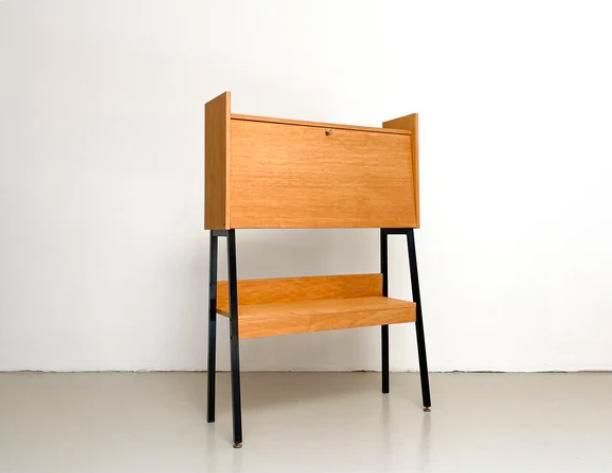 Vintage - Secretaire light, Huis en Inrichting, Kasten | Secretaires, Gebruikt, Ophalen