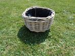 Panier jardinière en rotin plastifié. A suspendre., Tuin en Terras, Bloembakken en Plantenbakken, Ophalen of Verzenden, Gebruikt