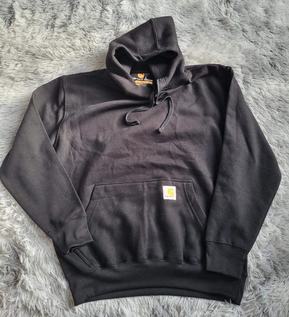 Carhartt Rework Hoodie - Maat L, Kleding | Heren, Truien en Vesten, Gedragen, Maat 52/54 (L), Zwart, Ophalen of Verzenden
