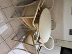 À donner ; Table + chaises, Huis en Inrichting, Stoelen, Ophalen, Gebruikt, Hout