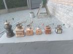 Lot van 6 koffiemolens, Antiek en Kunst, Ophalen
