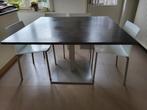 Tafel 1m20 op 1m20 + 4 stoelen, Huis en Inrichting, Tafels | Eettafels, Gebruikt, Ophalen of Verzenden