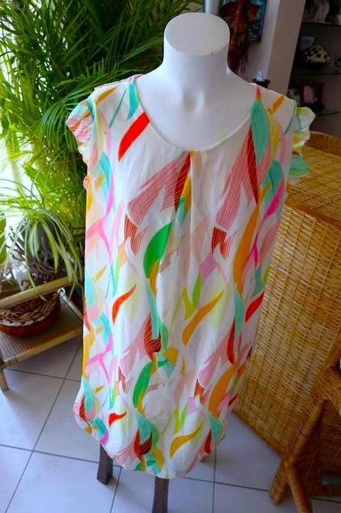 vintage dressing leuk losse jurk, Kleding | Dames, Jurken, Gedragen, Maat 42/44 (L), Overige kleuren, Onder de knie, Ophalen of Verzenden