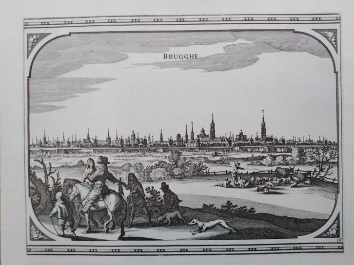 1660 / 1979 - Brugge - Nicolaas Visscher, Antiek en Kunst, Kunst | Etsen en Gravures, Ophalen of Verzenden