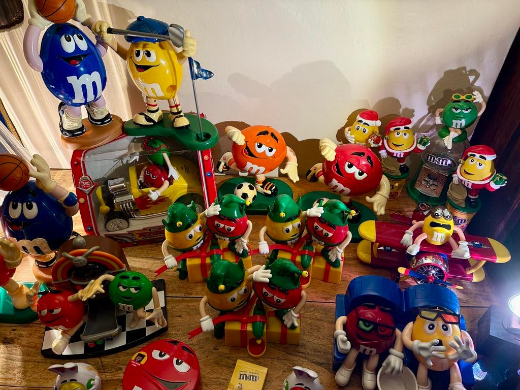 Figurines, distributeurs et boîtes M&M’s –Collection vintage, Collections, Marques & Objets publicitaires, Comme neuf, Enlèvement