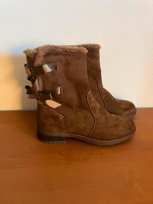 Bruine enkel laarzjes, Kleding | Dames, Schoenen, Zo goed als nieuw, Ophalen of Verzenden