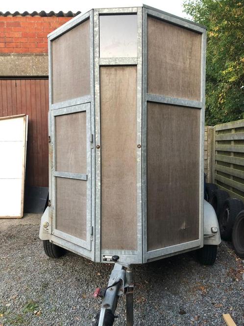 Paardentrailer / veewagen, Dieren en Toebehoren, Paarden en Pony's | Trailers en Aanhangwagens, Gebruikt, 1½-paards trailer, Hout