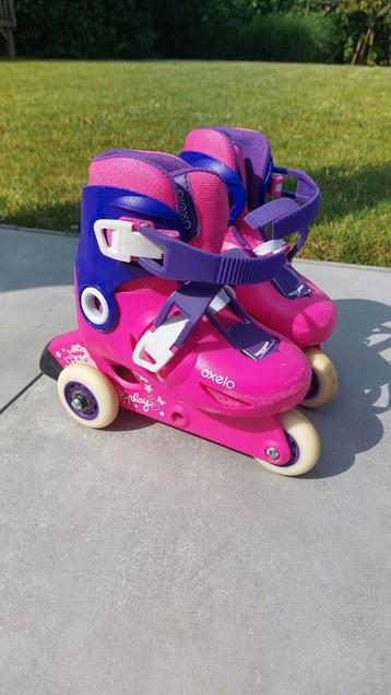 Roller oxelo 26-28 + protections, Enlèvement ou Envoi, Réglable, Utilisé, Enfants