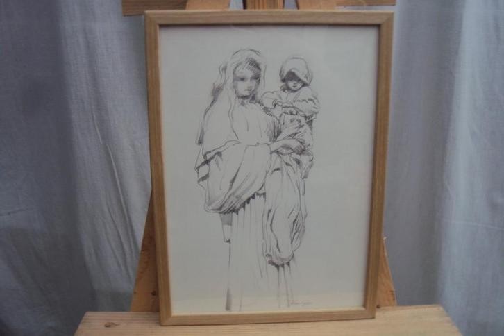 tekeningen, Antiek en Kunst, Kunst | Tekeningen en Fotografie, Ophalen