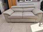 Fauteuil 2 place en cuir couleur beige., Huis en Inrichting, Ophalen, Zo goed als nieuw, Leer