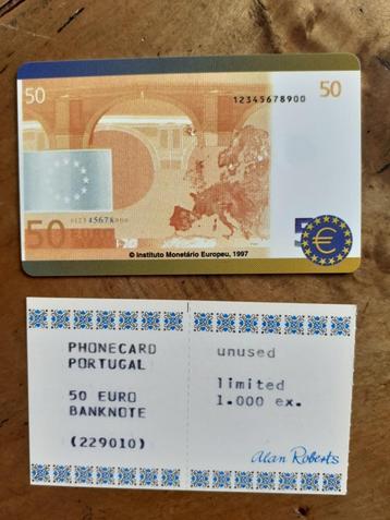 Telefoonkaart Portugal 50 euro banknote