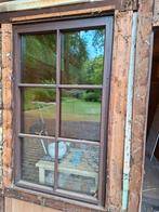 Houten raam met dubbele beglazing, Doe-het-zelf en Bouw, Glas en Ramen, Ophalen, Gebruikt