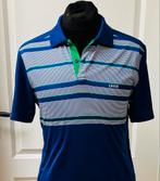 Izod polo golf shirt medium heren blauw gestreept sportief, Blauw, Ophalen of Verzenden, Zo goed als nieuw