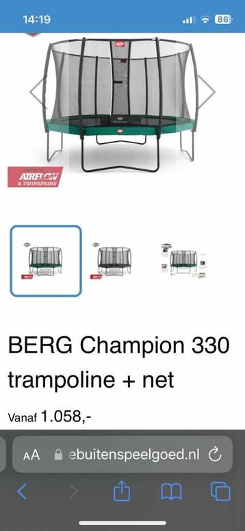 Trampoline, Kinderen en Baby's, Speelgoed | Buiten | Trampolines, Ophalen, Gebruikt