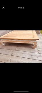 Salontafel binnen of buiten massief teak, Huis en Inrichting, Tafels | Salontafels, Ophalen, Gebruikt, Minder dan 50 cm, 100 tot 150 cm