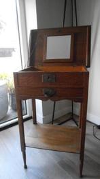Kaptafel - Sidetable met facet spiegel & lade, 4 vakken, Ophalen