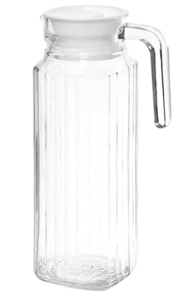 Glazen kan met deksel, Verzamelen, Glas en Drinkglazen, Zo goed als nieuw, Overige typen, Ophalen
