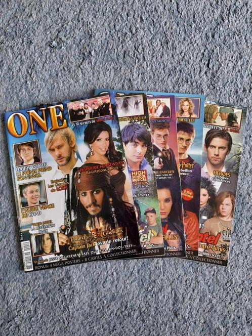 Cinq magazines ONE, Livres, Journaux & Revues, Utilisé, Musique, Cinéma ou TV, Enlèvement ou Envoi