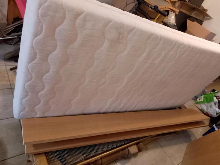 lit 1 personne 90 cm x 200 cm complet sommier en métal,, Maison & Meubles, Chambre à coucher | Lits, 90 cm, 200 cm, Bois, Enlèvement ou Envoi