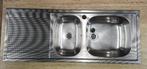 Inox inbouw dubbele afwasbak, Doe-het-zelf en Bouw, Ophalen, Gebruikt, Inox
