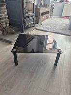 Kleine zwarte glazen tafel, Gebruikt, Glas