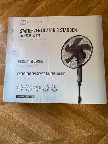Nieuwe standventilator met afstandsbediening van NUVOO. beschikbaar voor biedingen