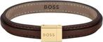 BOSS Leren armband GRATIS ELVERING, Verzenden, Nieuw, Bruin, Leer