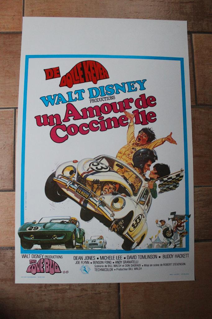 filmaffiche Herbie The love Bug Walt Disney filmposter, Verzamelen, Posters, Zo goed als nieuw, Film en Tv, A1 t/m A3, Rechthoekig Staand