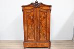 Prachtige Antieke Notenhouten Kledingkast - Biedermeier, Antiek en Kunst