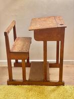 Antiek schoolbankje 55-70 cm, Ophalen, Gebruikt, Bureau