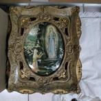 Vintage religieuse kader met verlichting, Antiek en Kunst, Ophalen