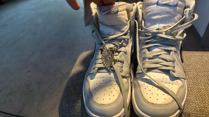 Jordan Dior Air, Kleding | Heren, Schoenen, Zo goed als nieuw, Sneakers, Wit, Ophalen