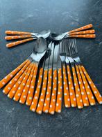 Oranje met witte bollen bestek, Ophalen, Zo goed als nieuw