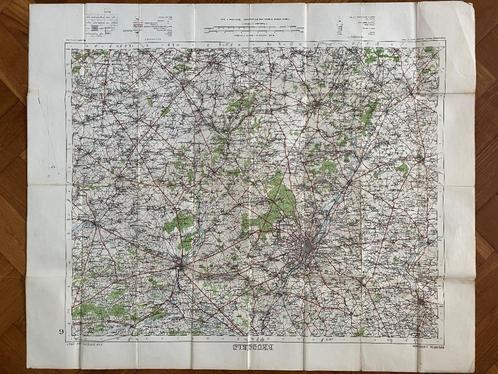 topografische kaart Brussel eerste wereldoorlog WOI, Collections, Objets militaires | Général, Armée de terre, Enlèvement ou Envoi