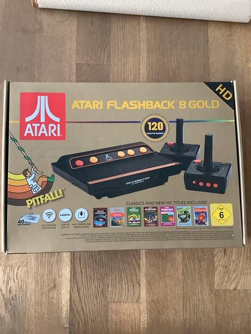 Atari Flashback 8 Gold, Games en Spelcomputers, Spelcomputers | Atari, Nieuw, Atari 7800 of Flashback, Met 2 controllers, Met games