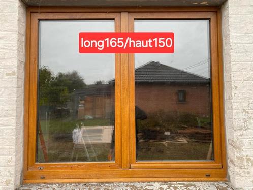 PVC-frame met dubbele beglazing, houtimitatie, licht eikenho, Doe-het-zelf en Bouw, Raamkozijnen en Schuifdeuren, Gebruikt, Raamkozijn