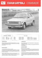 DAIHATSU CHARADE 1982, Boeken, Auto's | Folders en Tijdschriften, Overige merken, Ophalen of Verzenden, Zo goed als nieuw