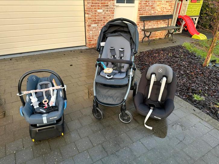 Gia buggy en bijhorende maxicosi & autostoel incl isofix, Kinderen en Baby's, Kinderwagens en Combinaties, Zo goed als nieuw, Kinderwagen