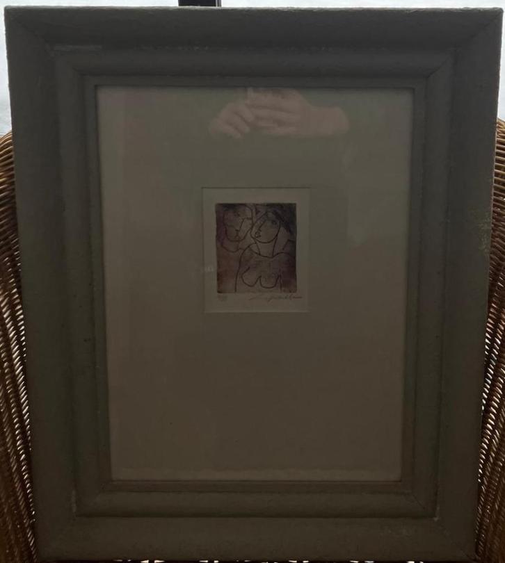 Ets of monoprint oplage 10/60, Antiek en Kunst, Kunst | Schilderijen | Klassiek, Ophalen
