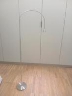 Staande led leeslamp in inox, Huis en Inrichting, Lampen | Vloerlampen, Ophalen, Gebruikt, 100 tot 150 cm, Strak modern design