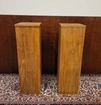 2 Grote houten zuilen zuil vaas kunstwerk standbeeld, Huis en Inrichting, Woonaccessoires | Zuilen en Pilaren, Ophalen of Verzenden